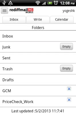 Rediffmail NG android App screenshot 0