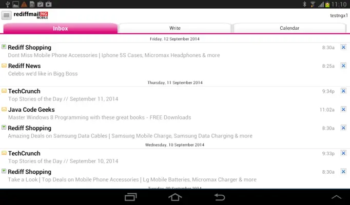 Rediffmail NG android App screenshot 13