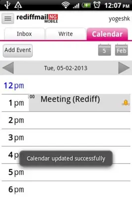 Rediffmail NG android App screenshot 3