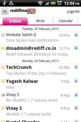 Rediffmail NG android App screenshot 7